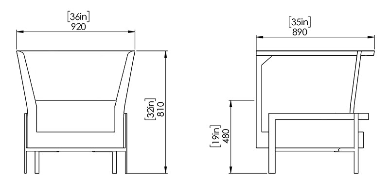 Envy Single Seater dimensions