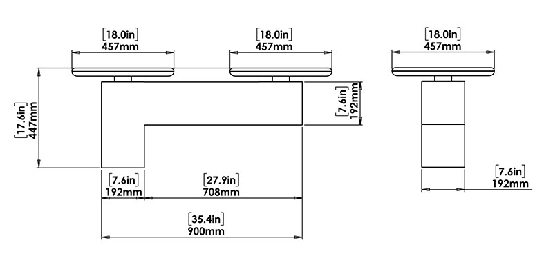 Axel Coffee Table Set of 2 dimensions