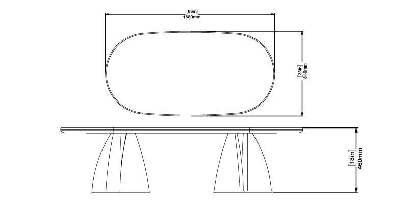 Ade Coffee Table dimensions