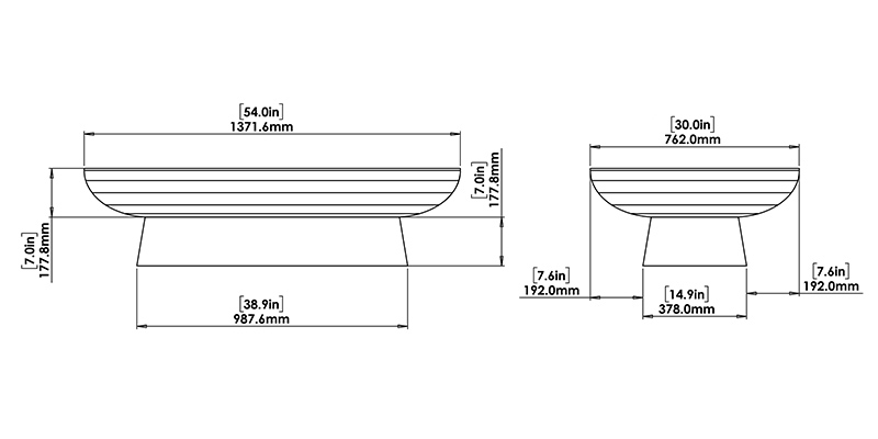 August Coffee Table dimensions