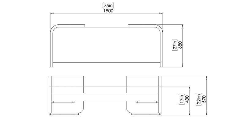 Ashton Bench dimensions