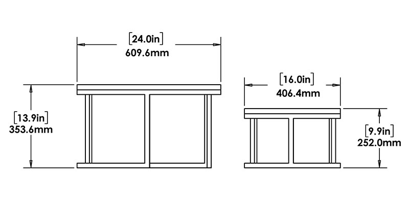 Hartey Coffee Table dimensions