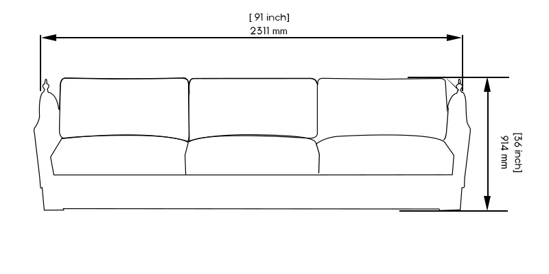 Arkin Sofa dimensions