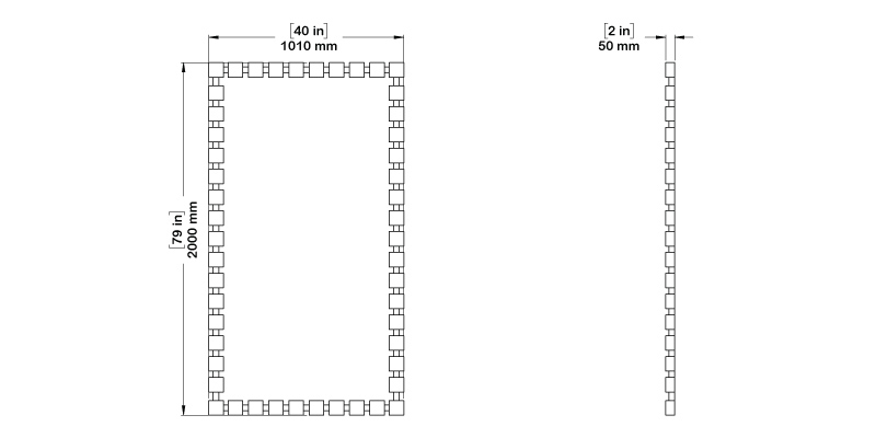 The Checkboard Mirror dimensions