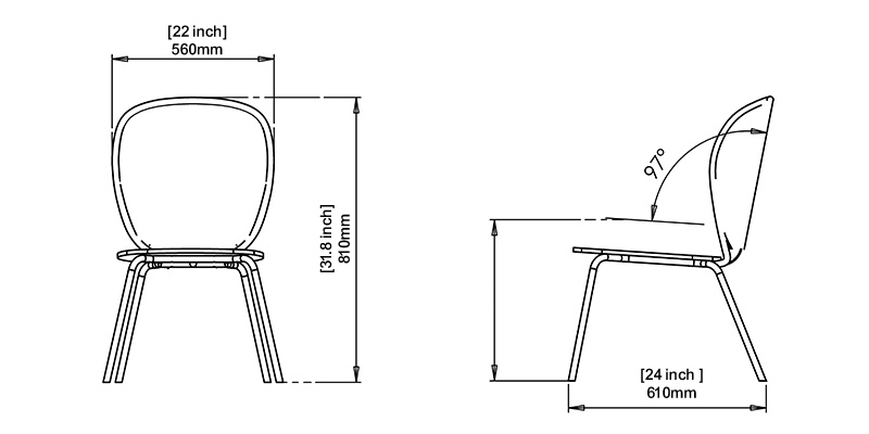 Shiba Chair dimensions