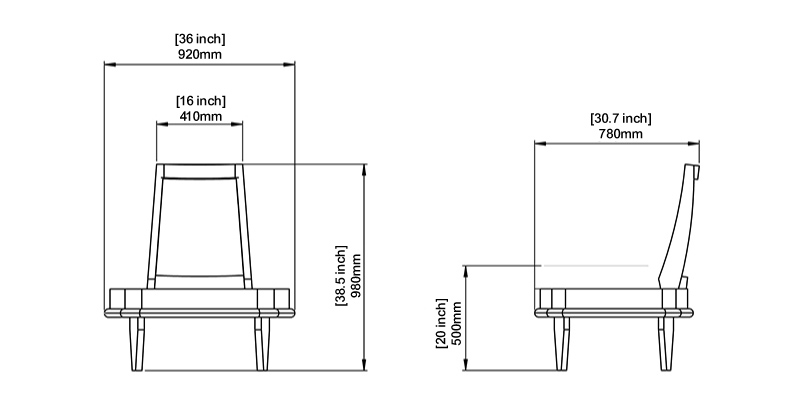 Barbara Chair dimensions