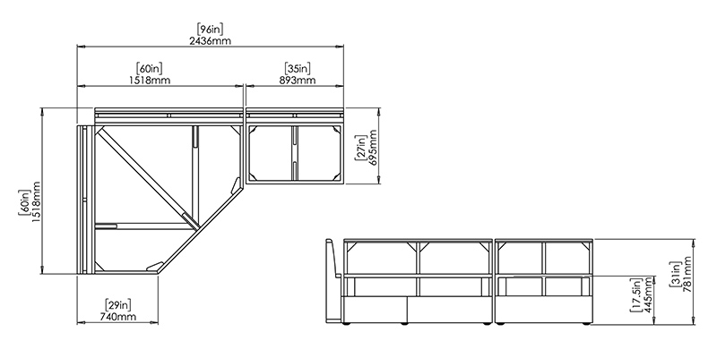 Remy Classic Sofa dimensions