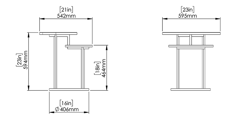 Chelsea End Table dimensions