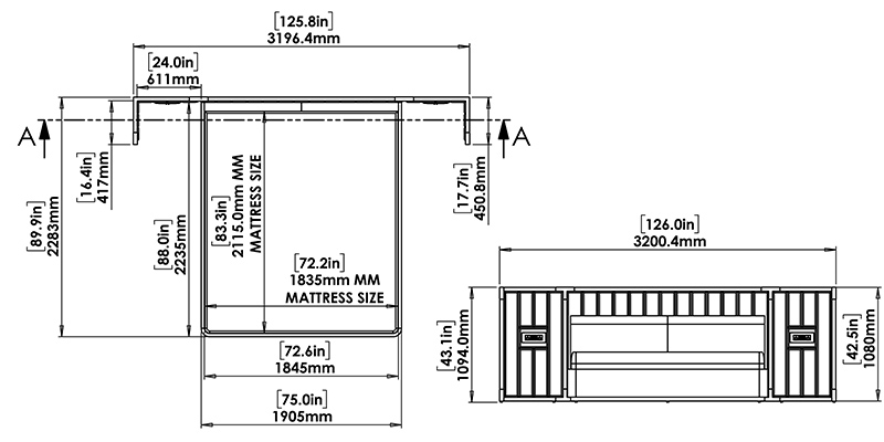 Elsa Bed dimensions