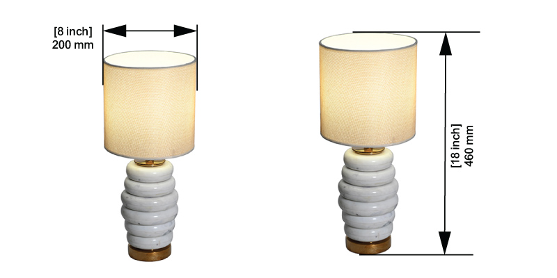 Ivory Table Lamp dimensions