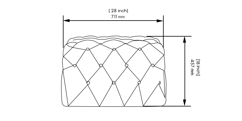 Looney Pouffe dimensions