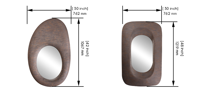 Orion Mirror (Set of 2) dimensions