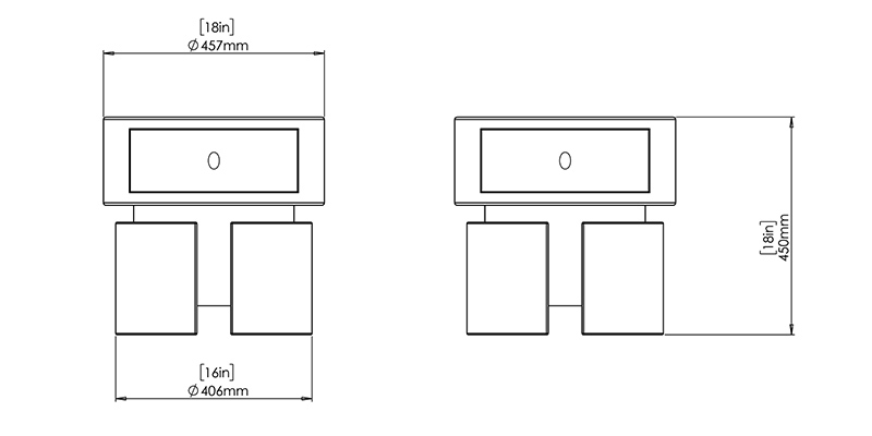 Echo Bedside Table dimensions