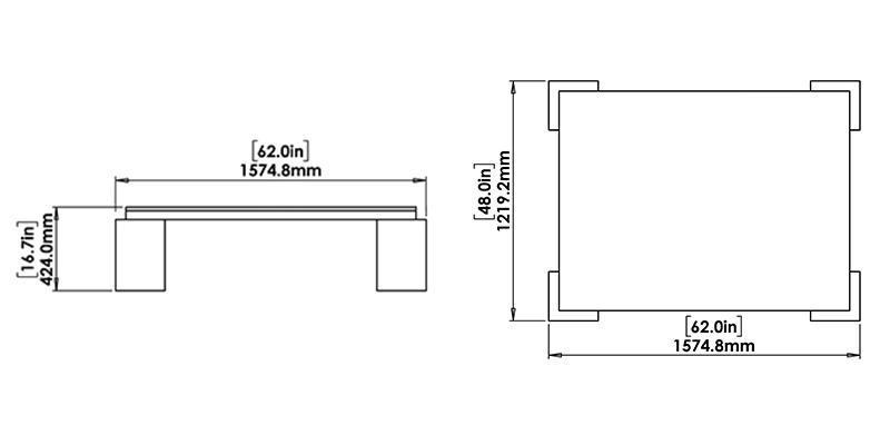 Cesar Coffee Table dimensions