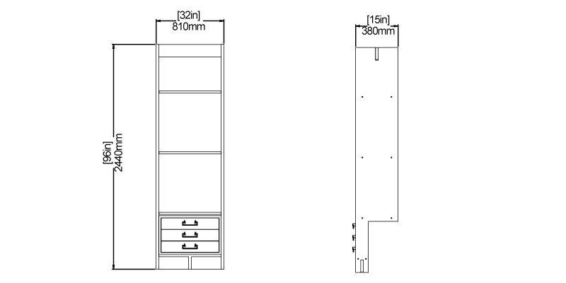 Wolf Display Unit dimensions