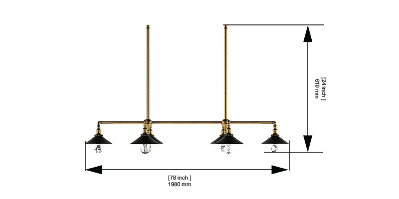 Rue Ceiling Light dimensions