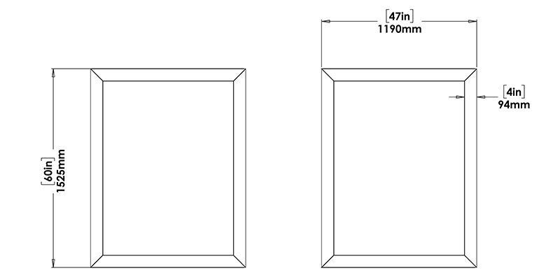 Cove Mirror dimensions