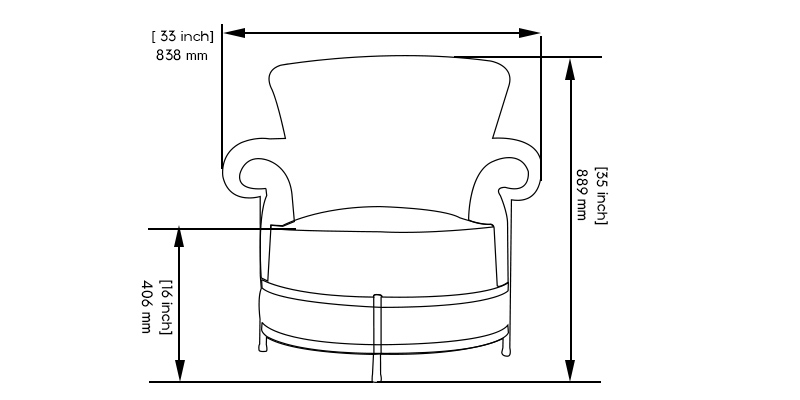 Azita Chair dimensions