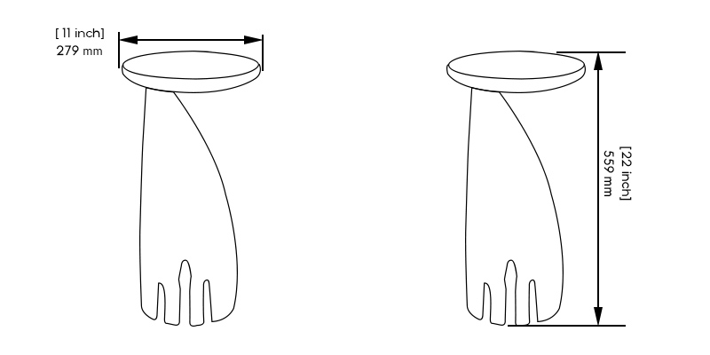 S & N Salmon End Table dimensions