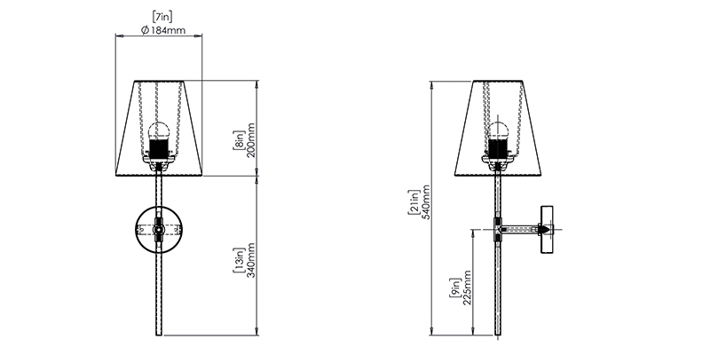 Lumina Wall Light dimensions