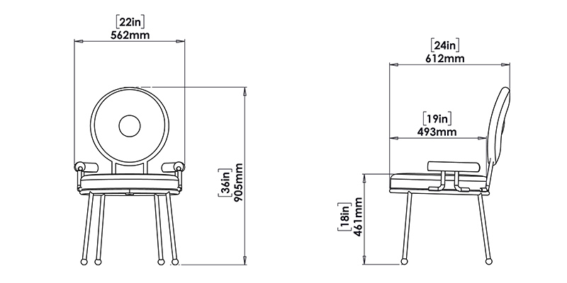 Anne Chair dimensions