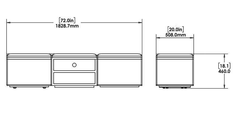 Rae TV Unit dimensions