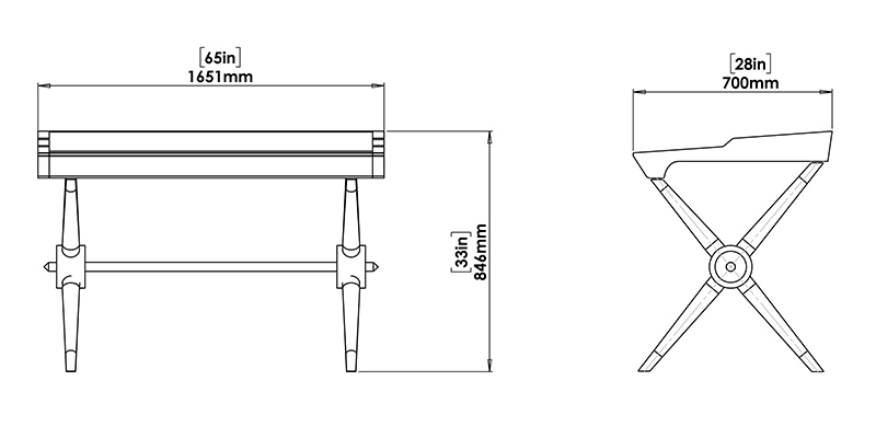 Byron Desk dimensions