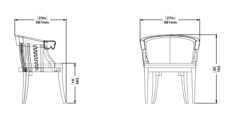 Kia Chair dimensions