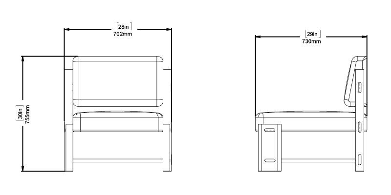 Elan Outdoor Chair dimensions