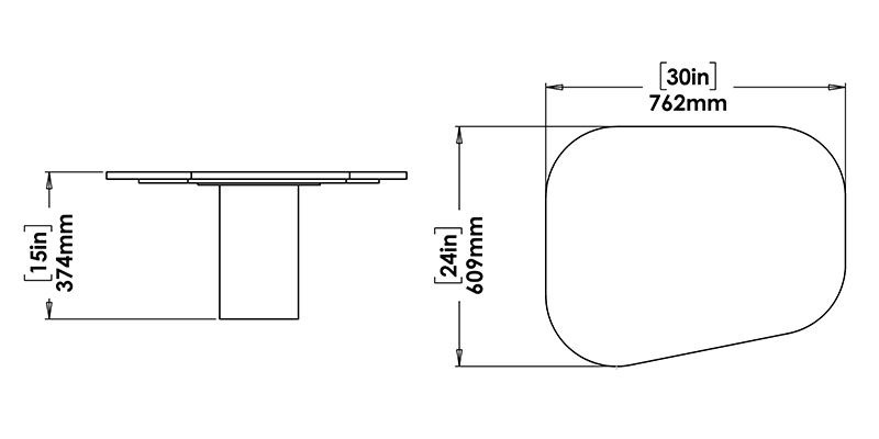 Rustic Harmony Table 2 dimensions