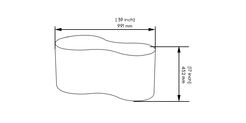 Infinity Coffee Table (Small) dimensions