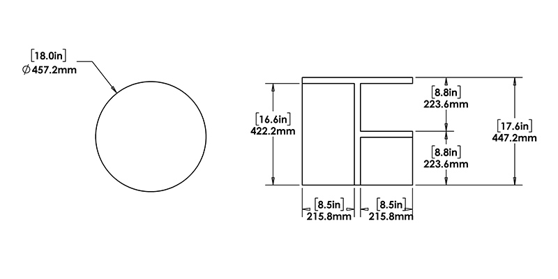 Serenity End Table dimensions