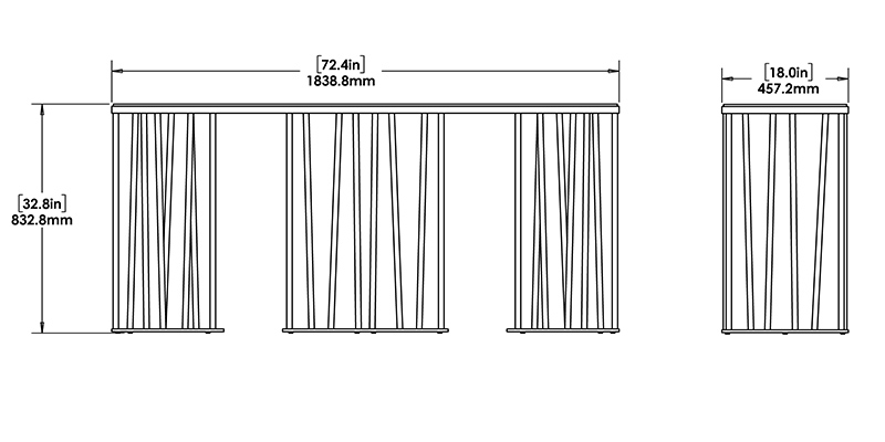 Royce Console Table dimensions