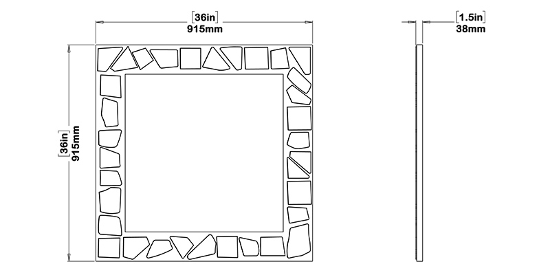 Mosaic Mirror dimensions