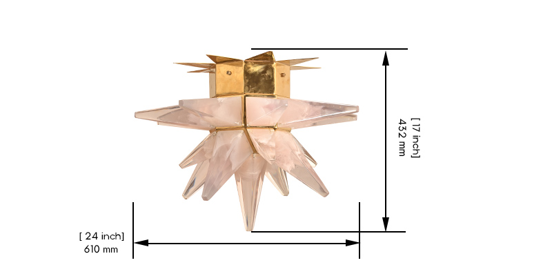 Crystal Ceiling Light dimensions