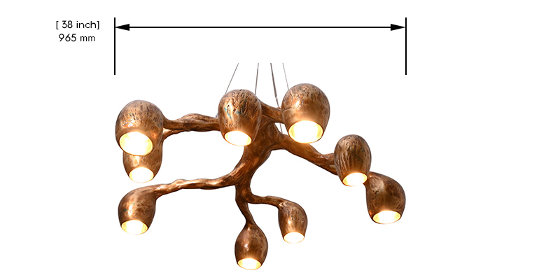 Bone Chandelier dimensions