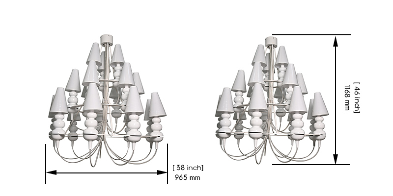 Country High Chandelier dimensions