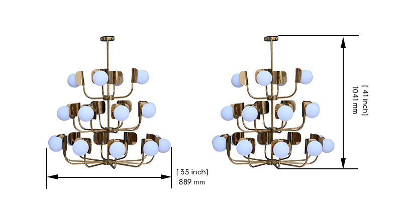 Boulevard Chandelier dimensions