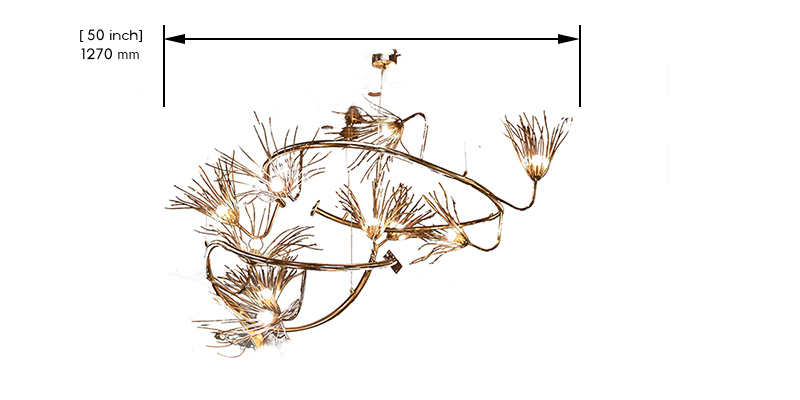 Aten Ceiling Light dimensions