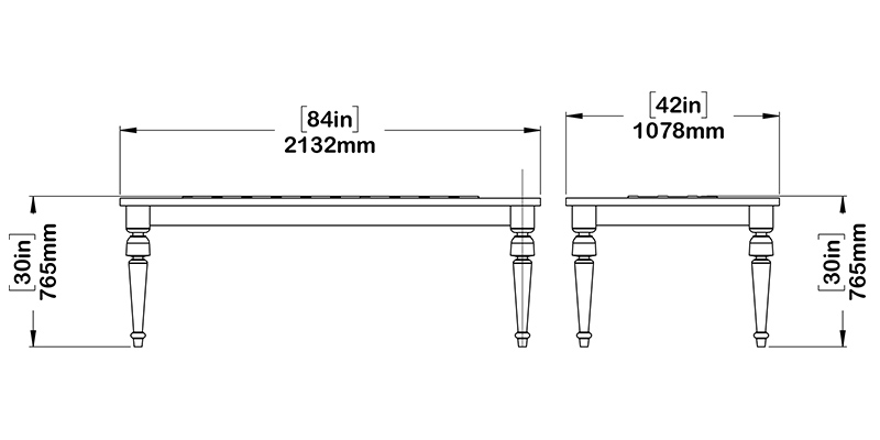 Shelob Dining Table dimensions