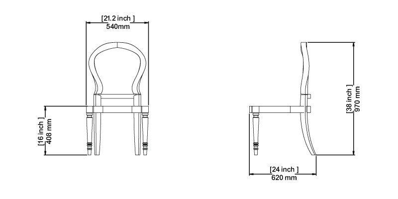 Luna Chair dimensions