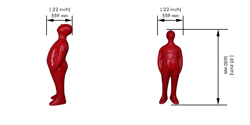 Standing Man Sculpture (Big) dimensions