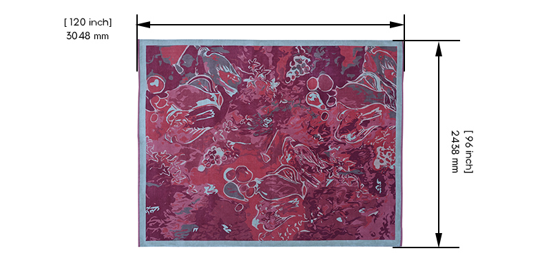 Zareen Persian Knotted Rug dimensions