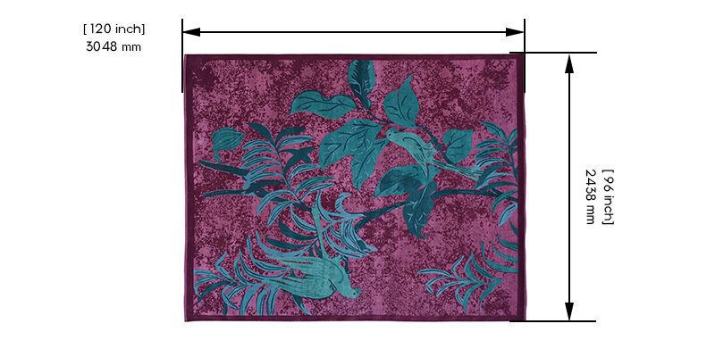 Shideh Persian Knotted Rug dimensions