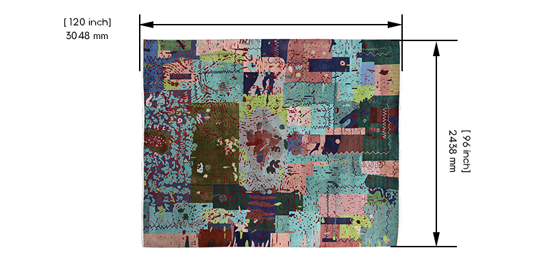 Patch Persian Knotted Rug dimensions