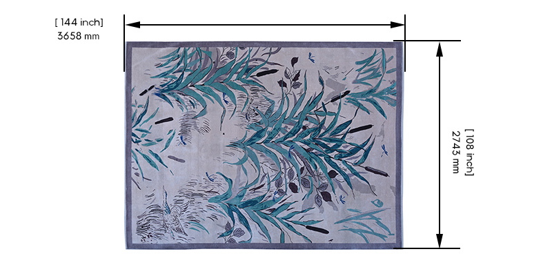 Gul Persian Knotted Rug dimensions