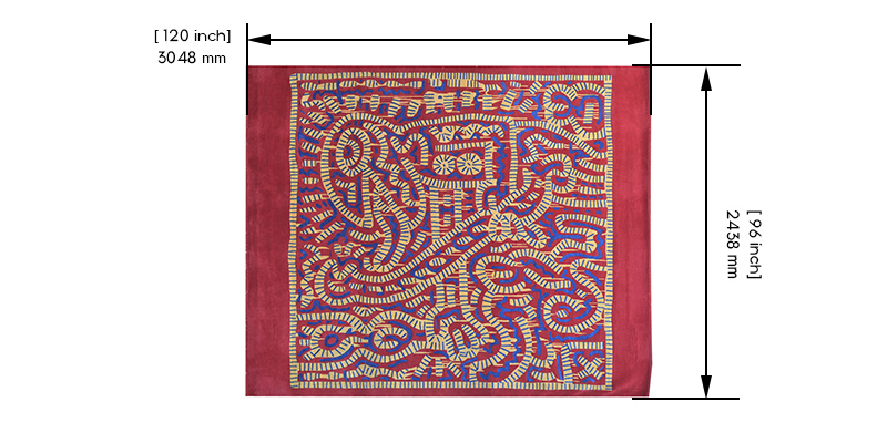 Gecko Persian Knotted Rug dimensions