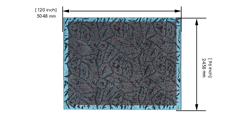 Autumn Persian Knot Rug dimensions