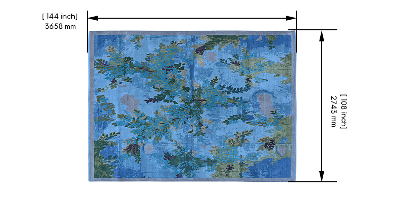 Fairuza Persian Knotted Rug dimensions