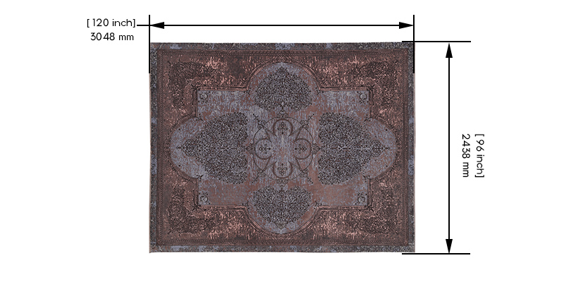 Oriental Persian Knotted Rug dimensions